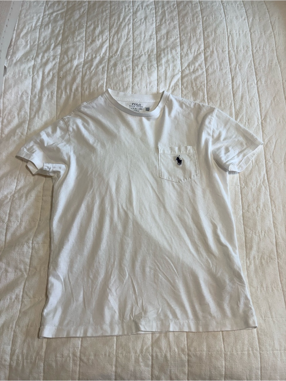 Polo Ralph Lauren White Classic Fit Pocket Tee